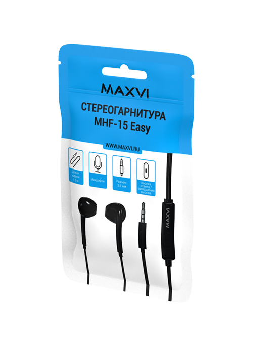 Купить Стереогарнитура Maxvi MHF-15 Easy black